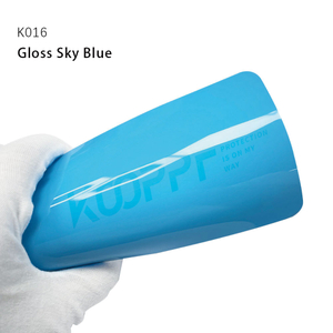 Film de wrap de voiture bleu de ciel brillant - Film de protection de la peinture TPU auto-guérison de 8,0mil | Kooppf