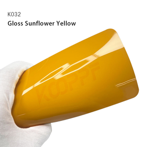 Film de protection de protection de la peinture de voiture de couleur jaune de tournesol brillant